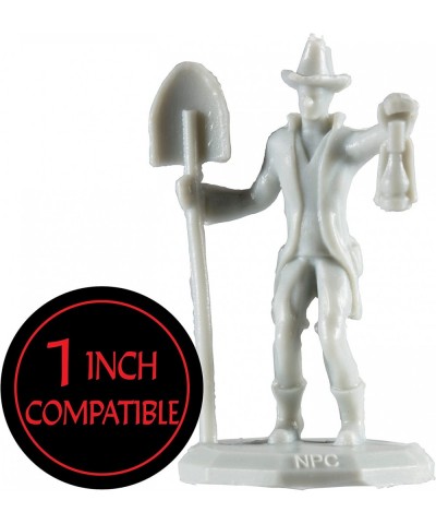 Monster Townsfolk Mini Fantasy Figures - 8pc Paintable Tradesmen Non Player Character NPC Miniatures - 1" Hex-Sized Compatibl...