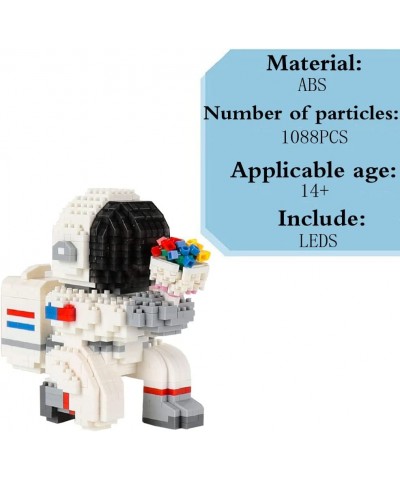 Astronaut Mini Building Blocks Micro Building Kits for Adults with Led Lighting Kit-Flowers1088PCS $44.17 Toy Building Sets