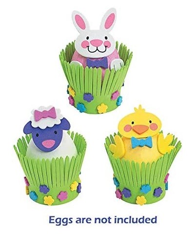 Easter Decorative Craft Kits - Easter Bunny Headband Craft Kit Hatching Eggs Craft Kit Foam Easter Egg Decorating Craft Kit a...