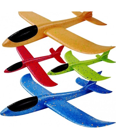 4Pack Airplane Toys Upgrade 17.5" Large Throwing Foam Plane 2 Flight Mode Glider Plane Foam Airplanes For Kids Gifts For 3 4 ...