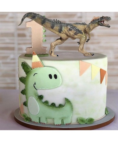 Dinosaur Toys Allosaurus Dinos World Action Figure with Movable Jaw Safari Animal Toys Cool Cake Topper Party Gift and Prize ...