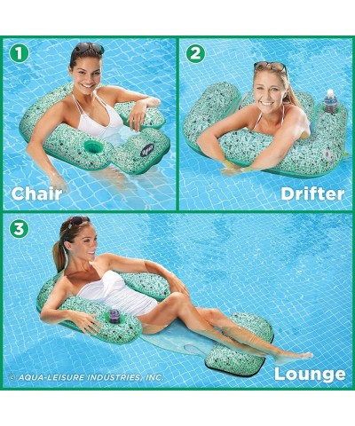 AQUA Mosaic 3-in-1 Pool Chair Lounge Inflatable Pool Float Multi-Purpose Pool Chair (Lounge Drifter Chair) Green Mosaic $30.9...