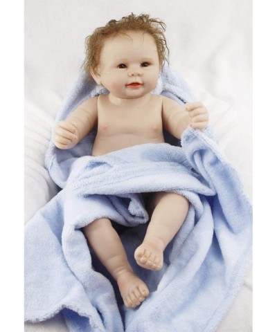 Reborn Baby Dolls Boy Newborn Silicone Full Body Lifelike Doll 22 Inch with Male Part Washable Handmade Open Mouth with Pacif...