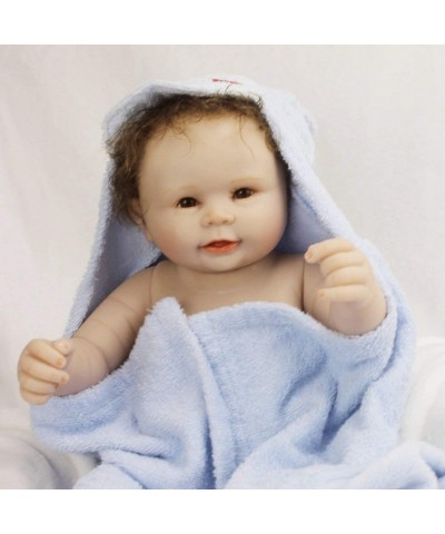 Reborn Baby Dolls Boy Newborn Silicone Full Body Lifelike Doll 22 Inch with Male Part Washable Handmade Open Mouth with Pacif...