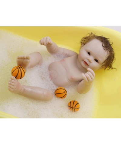 Reborn Baby Dolls Boy Newborn Silicone Full Body Lifelike Doll 22 Inch with Male Part Washable Handmade Open Mouth with Pacif...