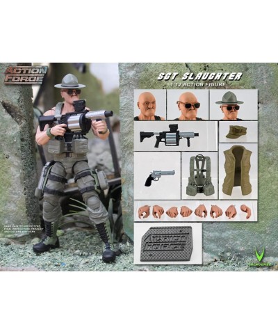 Valaverse Series 2 SGT Slaughter Premium 6-Inch Scale Action Figure with Multiple Accessories $56.19 Action Figures