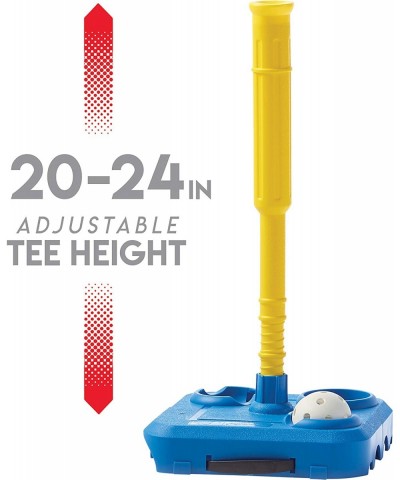 MLB Kids Baseball Batting Tee Set - Jumbo Plastic Baseball Bat Ball + Tee - Adjustable + Portable Tee for Youth + Toddlers - ...