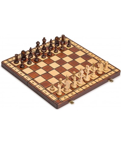 Handmade Jowisz Professional Tournament Chess Set - Wooden 16 Inch Folding Board With Felt Base & Hand Carved Chess Pieces - ...