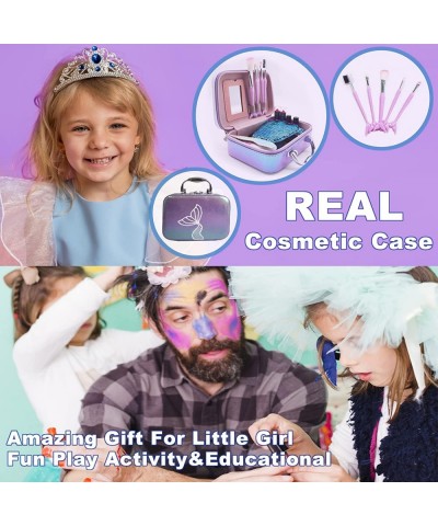 Girls Makeup Kit for Kids Washable Mermaid Makeup 20Pcs Play Makeup Set for Toddlers Real & Non Toxic Make Up for Little Girl...