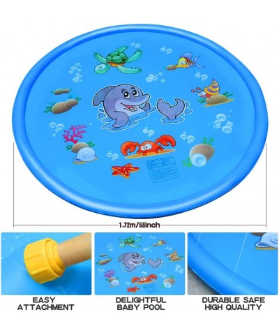 Sprinkle & Splash Play Mat - 68" Water Sprinkler Kiddie Outdoor Outside Water Pool Toys for Toddlers Kids Children Infants Bo...