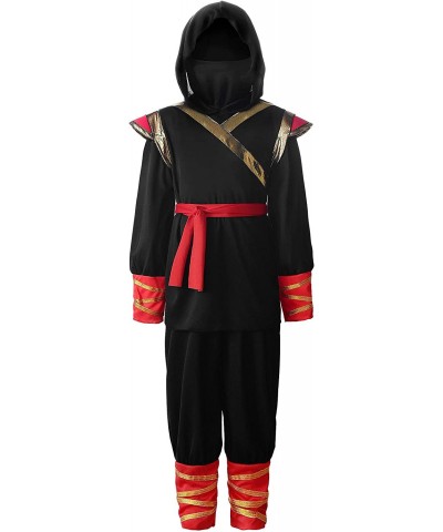 Kids Ninja Costume for Boys Black & Red $34.35 Kids' Costumes