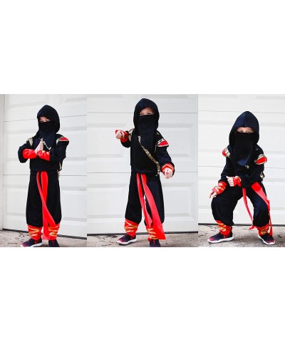 Kids Ninja Costume for Boys Black & Red $34.35 Kids' Costumes