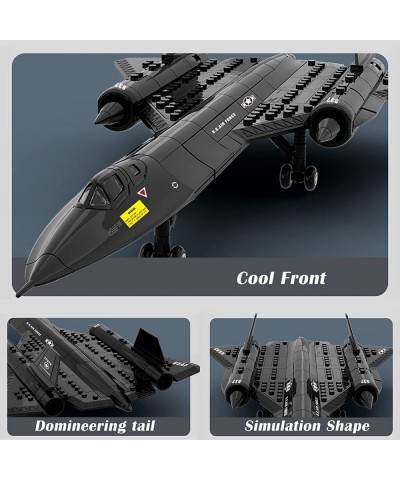 Stem Army Toys US Air Force SR-71 Reconnaissance Aircraft Building Blocks Sets for Boys Fighter Jet Building Toys Gifts for K...