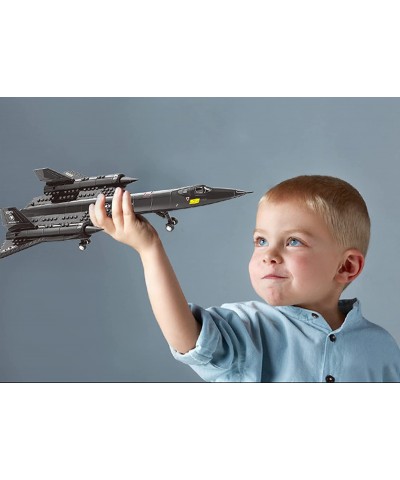 Stem Army Toys US Air Force SR-71 Reconnaissance Aircraft Building Blocks Sets for Boys Fighter Jet Building Toys Gifts for K...