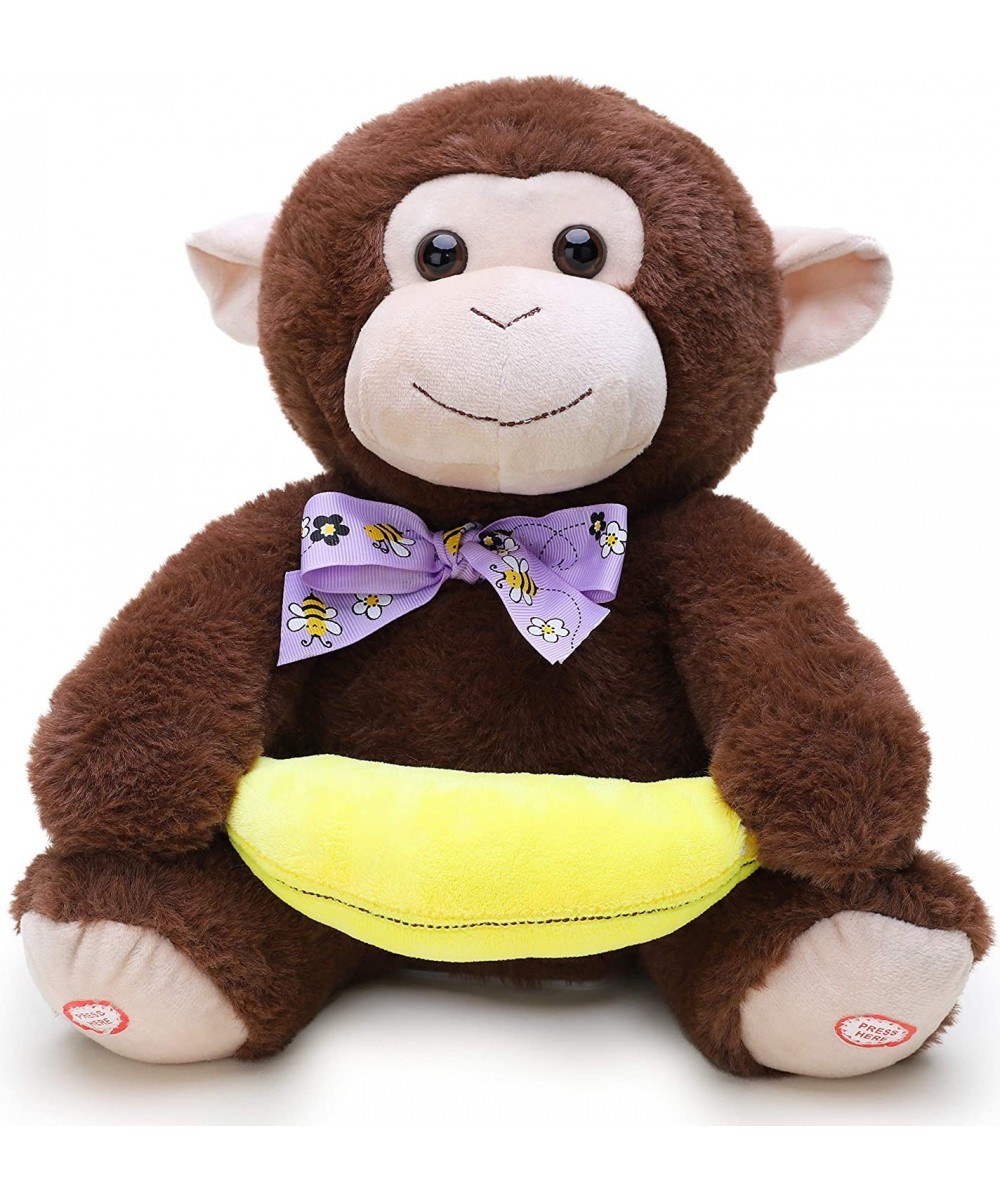 Toyland® 30cm Peekaboo Plush Soft Toy - Dual Function Animated Singing Toy with Moving Ears - Perfect for Development (Monkey...