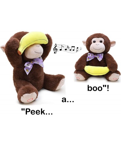 Toyland® 30cm Peekaboo Plush Soft Toy - Dual Function Animated Singing Toy with Moving Ears - Perfect for Development (Monkey...