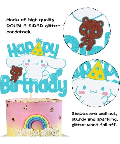 SuperDecor Cake Topper for Cinnamoroll Theme Cartoon Cake Decoration Happy Birthday Anime kawaii Animals Dog Party Supplies f...