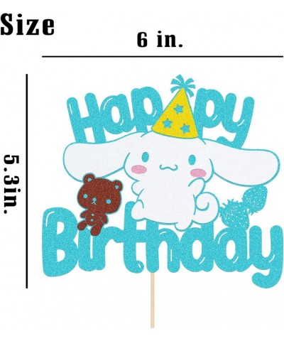 SuperDecor Cake Topper for Cinnamoroll Theme Cartoon Cake Decoration Happy Birthday Anime kawaii Animals Dog Party Supplies f...