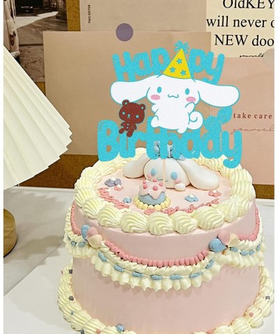 SuperDecor Cake Topper for Cinnamoroll Theme Cartoon Cake Decoration Happy Birthday Anime kawaii Animals Dog Party Supplies f...