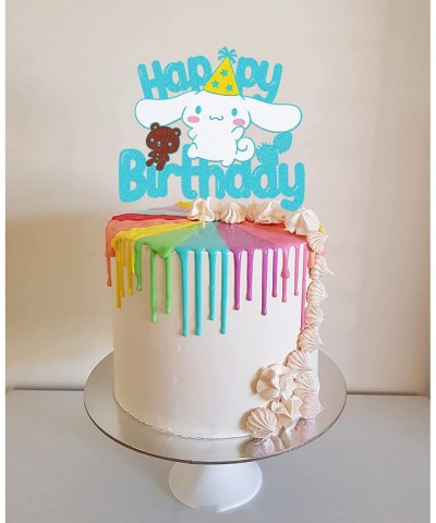 SuperDecor Cake Topper for Cinnamoroll Theme Cartoon Cake Decoration Happy Birthday Anime kawaii Animals Dog Party Supplies f...