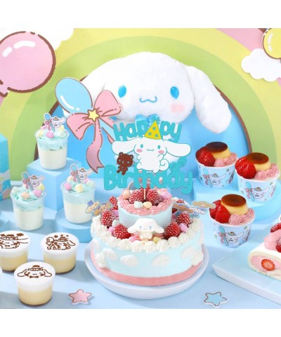 SuperDecor Cake Topper for Cinnamoroll Theme Cartoon Cake Decoration Happy Birthday Anime kawaii Animals Dog Party Supplies f...