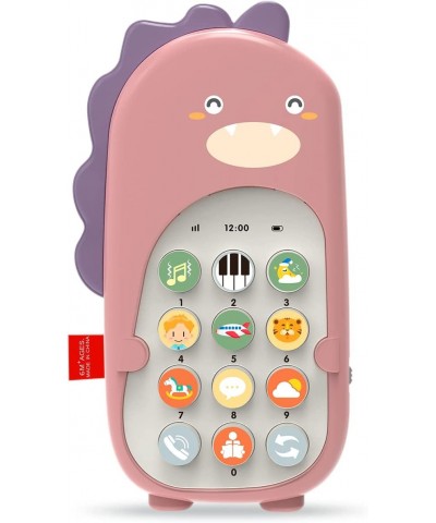 Baby Cell Phone Toy with Early Education & Music Learning Educational Dinosaur Fake Phone Fun for Kids Sensory Toys for Toddl...