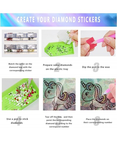 Unicorn Diamond Painting Kits 15pcs Diamond Dots Art for Kids Girls Diamond Stickers with Diamond Dots Kits (2 Sheets) $15.65...