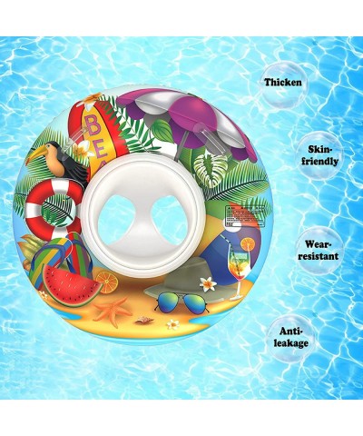 Swimming Ring for Kids Adults Inflatable Pool Float Summer Beach Pool Raft with Safety Base for Pool Lake Outdoor Beach $45.8...