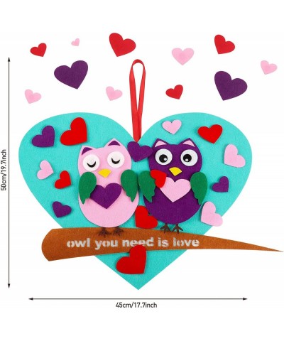 36 Pieces Valentine's Day DIY Felt Set Valentine Owl Craft Ornaments Owl You Need is Love Sign Felt Craft Kit with 35 Pieces ...