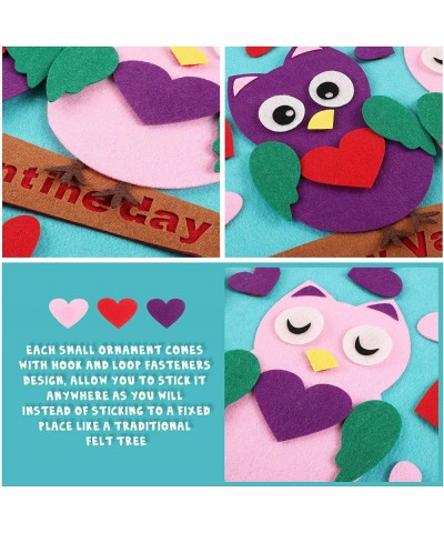 36 Pieces Valentine's Day DIY Felt Set Valentine Owl Craft Ornaments Owl You Need is Love Sign Felt Craft Kit with 35 Pieces ...