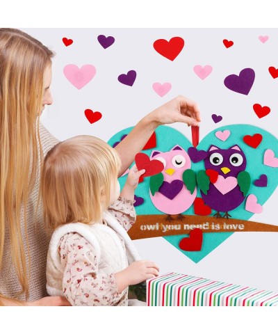 36 Pieces Valentine's Day DIY Felt Set Valentine Owl Craft Ornaments Owl You Need is Love Sign Felt Craft Kit with 35 Pieces ...