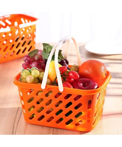 2Pcs Shopping Basket for Kids Toys Mini Plastic Organizing Storage Basket with Handles Retail Shopping Baskets for Kids Party...