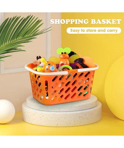 2Pcs Shopping Basket for Kids Toys Mini Plastic Organizing Storage Basket with Handles Retail Shopping Baskets for Kids Party...