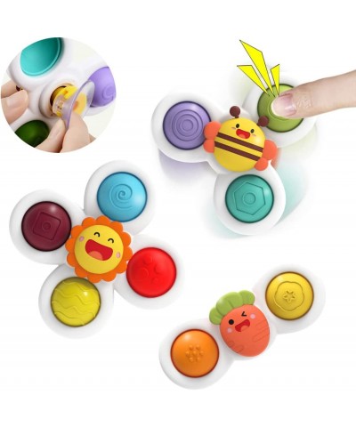 3 PCS Suction Cup Spinner Toys Sensory Spinning Top Toys Bath Toys Early Education Spinning Toys Birthday Gifts for Boys Girl...