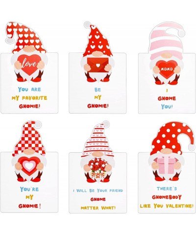 24 Pcs Valentines Day Cards Gnome Valentine Card Valentines Exchange Cards Gnomes Heart Valentines Day Presents for Kids Girl...