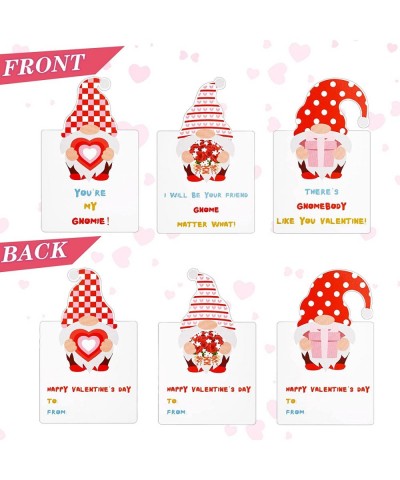 24 Pcs Valentines Day Cards Gnome Valentine Card Valentines Exchange Cards Gnomes Heart Valentines Day Presents for Kids Girl...