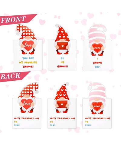 24 Pcs Valentines Day Cards Gnome Valentine Card Valentines Exchange Cards Gnomes Heart Valentines Day Presents for Kids Girl...