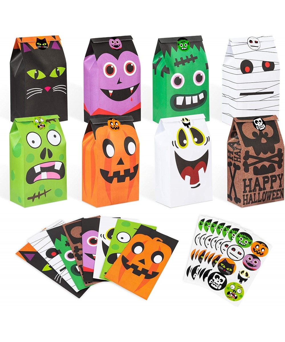 40 PCS Halloween Goodie Bags 8 Style Paper Treat Bags for Halloween Party Favor Trick or Treat Gifts Candies Snacks Party Sup...