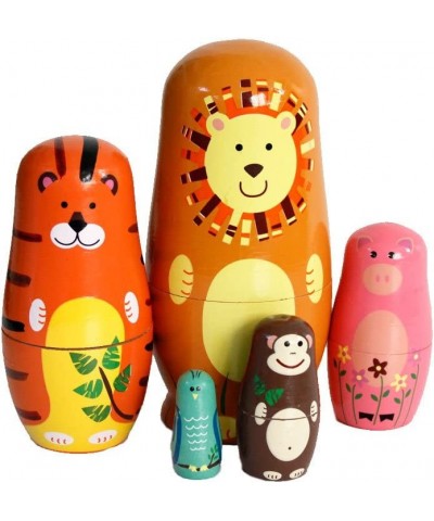 Handmade Wooden Nesting Doll Russian Doll Kits Colourful Decoration (Animals) $23.69 Nesting Dolls