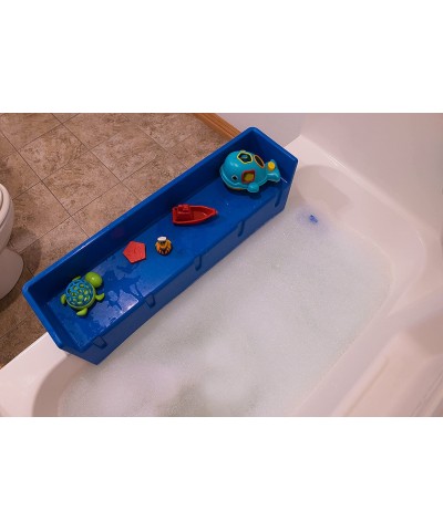 Tub Topper® Bathtub Splash Guard Play Shelf Area -Toy Tray Caddy Holder Storage -Suction Cups Attach to Bath Tub -No Mess Wat...