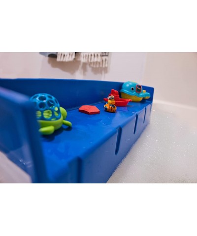 Tub Topper® Bathtub Splash Guard Play Shelf Area -Toy Tray Caddy Holder Storage -Suction Cups Attach to Bath Tub -No Mess Wat...