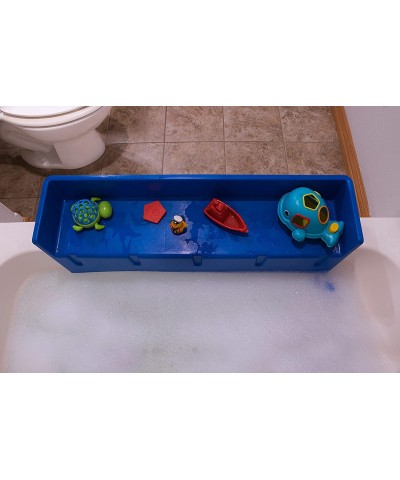 Tub Topper® Bathtub Splash Guard Play Shelf Area -Toy Tray Caddy Holder Storage -Suction Cups Attach to Bath Tub -No Mess Wat...