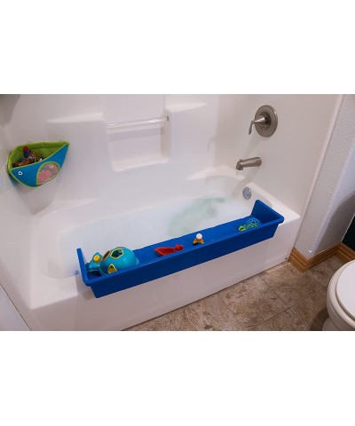 Tub Topper® Bathtub Splash Guard Play Shelf Area -Toy Tray Caddy Holder Storage -Suction Cups Attach to Bath Tub -No Mess Wat...