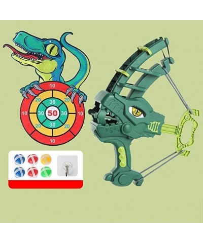 New Kids Catapult Sticky Ball Dinosaur Throwing Bow with 6 Sticky Balls and a Dinosaur Throwing Bow and Arrow Kids Toys Indoo...