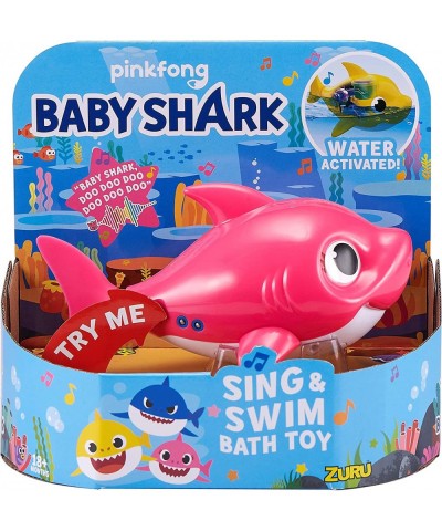 Baby Shark Battery-Powered Sing and Swim Bath Toy by ZURU - Mommy Shark (Pink) (Custom Packaging) & Baby Shark Battery-Powere...