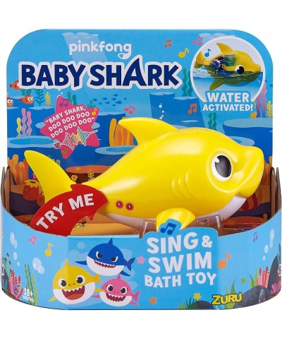 Baby Shark Battery-Powered Sing and Swim Bath Toy by ZURU - Mommy Shark (Pink) (Custom Packaging) & Baby Shark Battery-Powere...