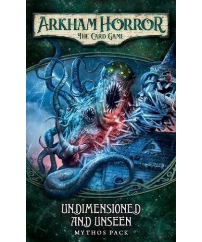 Arkham Horror The Card Game Undimensioned & Unseen MYTHOS PACK Horror Game Mystery Game Cooperative Card Game Ages 14+ 1-2 Pl...