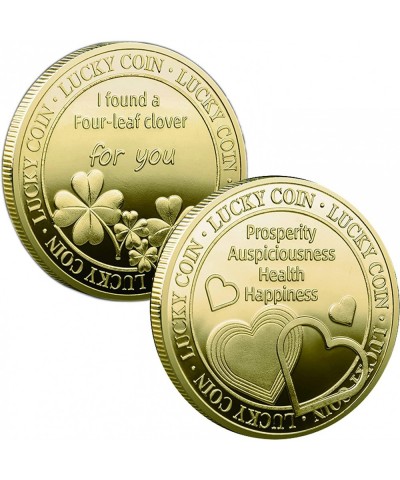 Four-Leaf Clover Lucky Coin Prosperity Auspiciousness Health Happiness $17.04 Novelty Coins