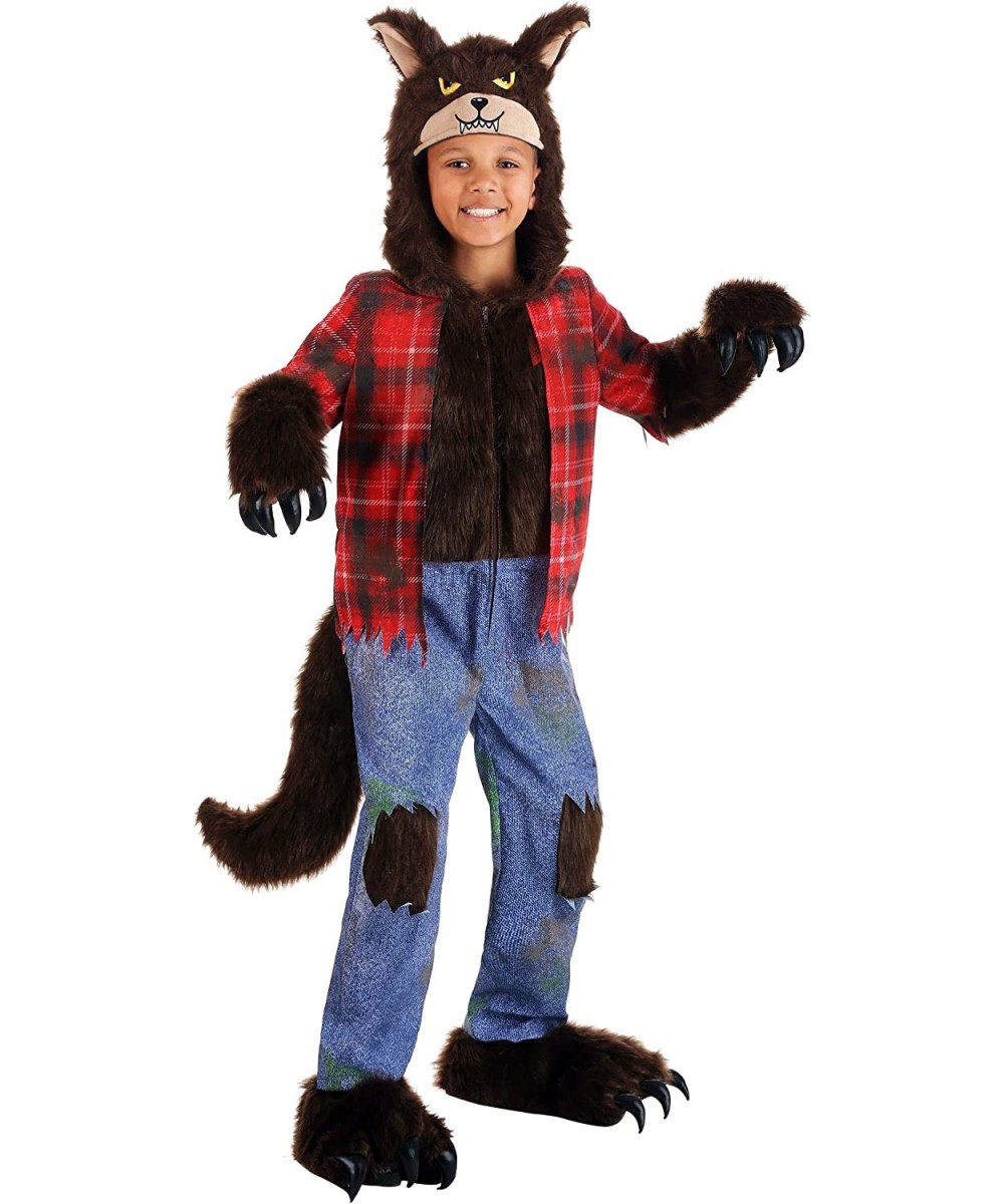 Brown Werewolf Costume Kids Boys Werewolf Jumpsuit Halloween Costume $82.81 Kids' Costumes