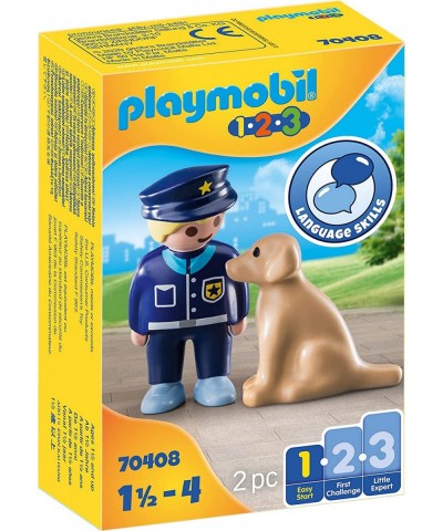 Police Officer with Dog 70408 1.2.3 for Young Kids $19.10 Play Figure Playsets